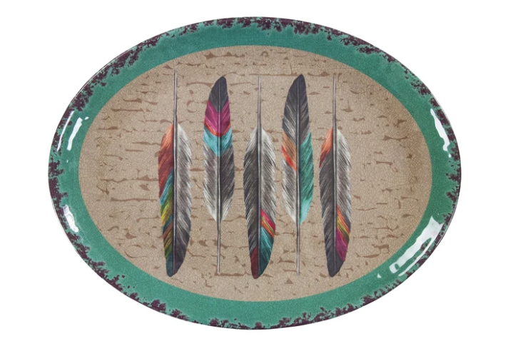 Melamine Feather Serving Platter