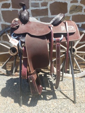 Lazy "L" Saddle - 14" Chocolate 1/3 Windmill/Roughout