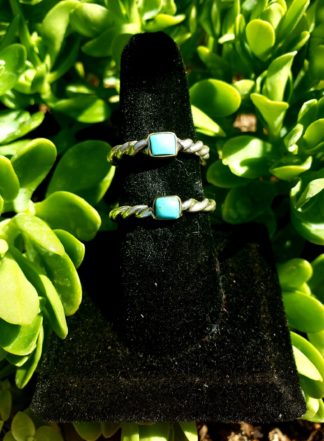 Twisted Turquoise Sterling Ring
