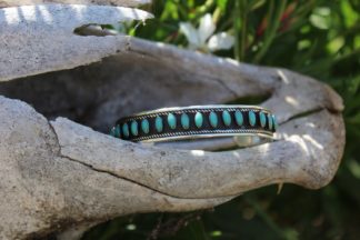 The Tucker Sterling and Turquoise Cuff Bracelet